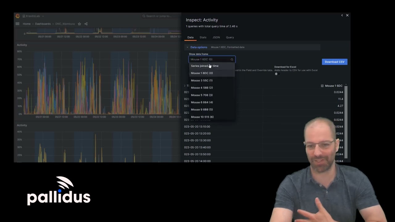 Pallidus How-to: How to download data from Grafana into Excel for Analysis