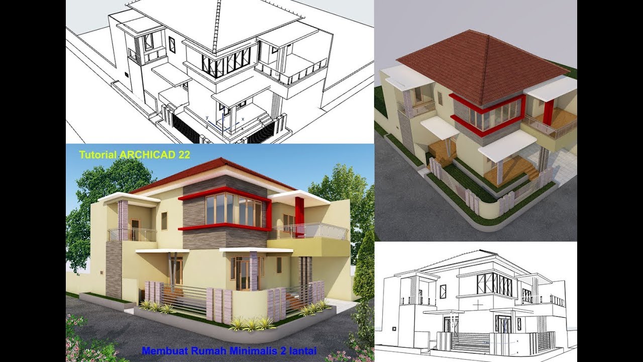 Tutorial Archicad 22 Membuat Rumah Minimalis 2 Lantai Ukuran 13 X 17