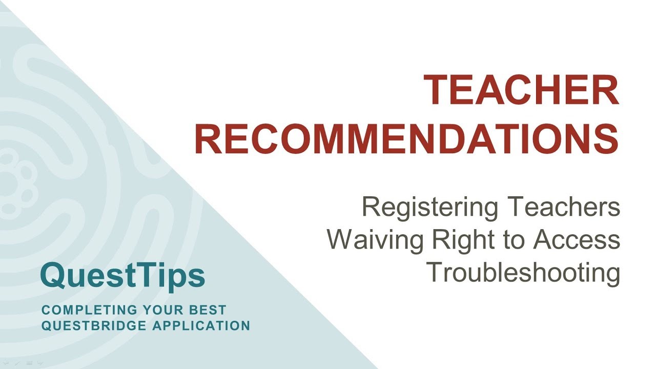 QuestTips Teacher Recommendations YouTube questtips-teacher-recommendations-youtube