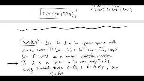 5 2 Matrix Representations of Linear Transformations