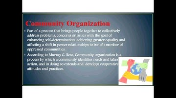 COMMUNITY ORGANIZATION– Definitions and Principles.