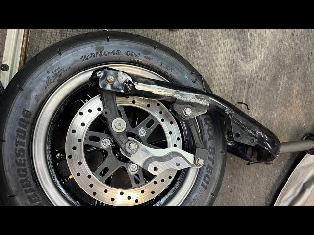 ジャイロキャノピー、フロントディスクブレーキ。 フロントブレーキディスク化1️⃣（ホンダ ジャイロ キャノピー）by 白