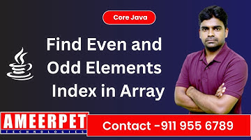 Java Program to Find First Even & Odd Element Index in an Array | Step-by-Step Guide | by Srinivas