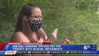 Virtual learning difficulties for parents with hearing impairments