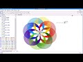 How to construct colorful flower with gradient color by GeoGebra || GeoGebra Tutorial