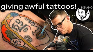 The Craziest Tattoos I've Ever GIVEN! (I'm A Legit Tattoo Artist Now!) | SteveO