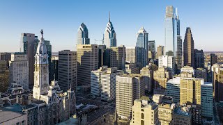 Stunning 4K Daylight Aerial View of Center City Philadelphia