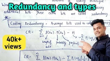 Redundancy and its types in digital image processing | Lec-27