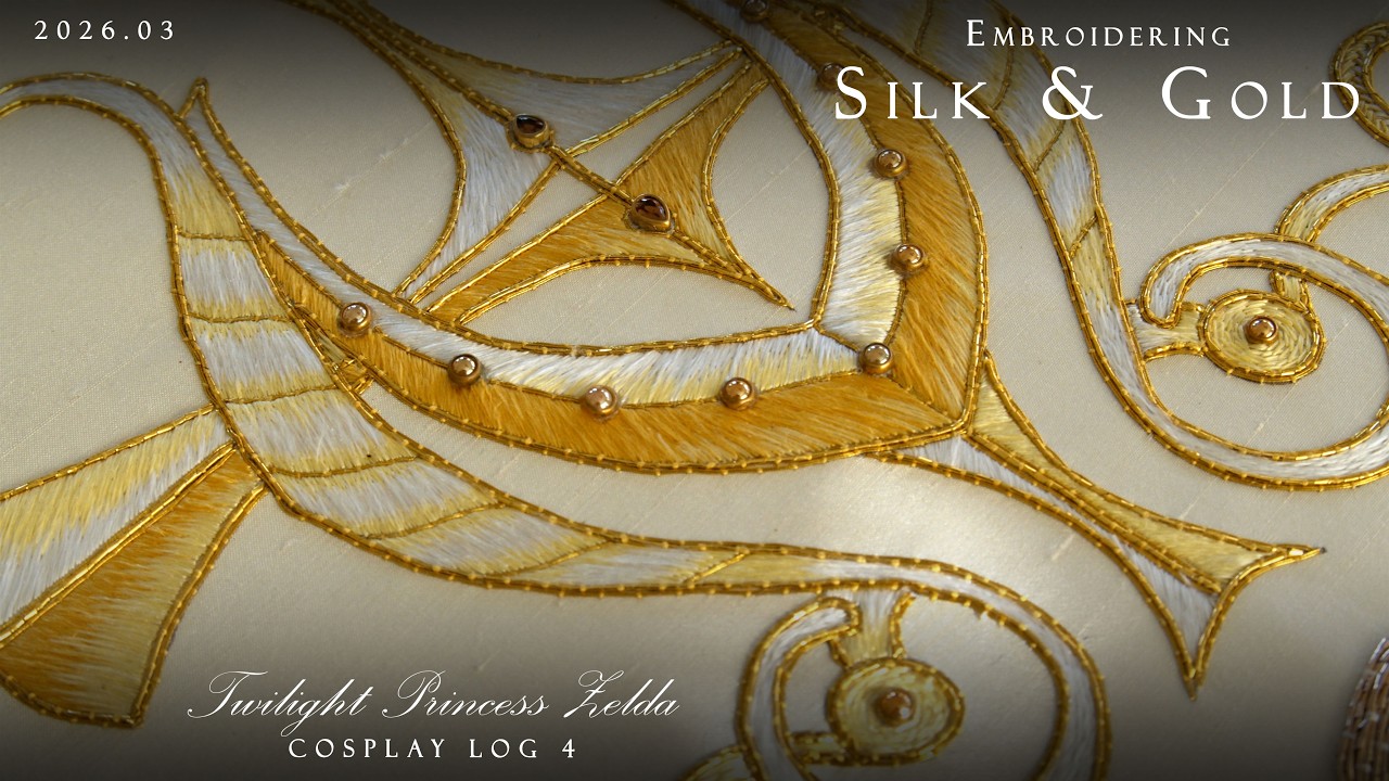 Twilight Princess Zelda: Silk and Goldwork Hand Embriodery