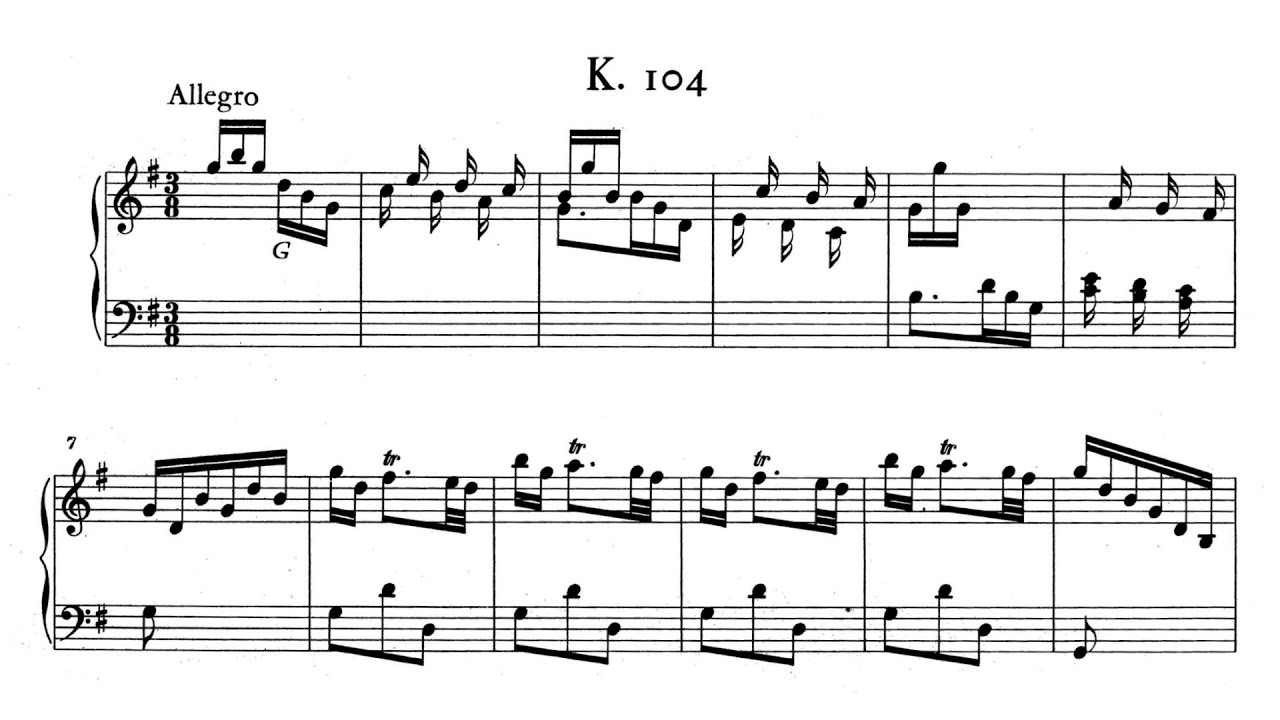 Scarlatti: Keyboard Sonata in G major, K.104 - YouTube