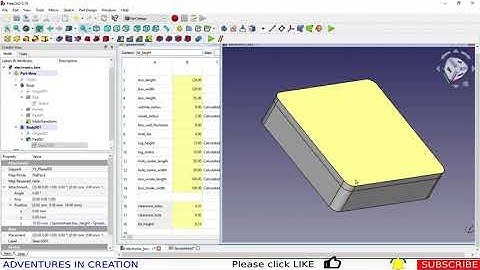 FreeCAD Electronic Enclosure Lid Using Simple Parametric Design Techniques