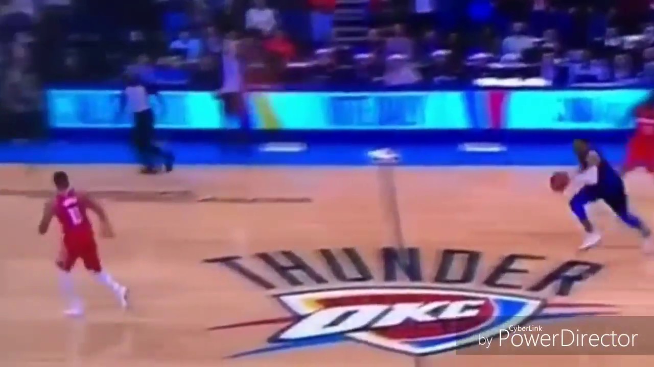 Andre` Roberson BLOCKS JAMES HARDEN and a REVERSE LAYUP on the other side vs Rockets