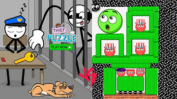 Thief Puzzle Vs Hide Ball 🤬🎃👮 Max All Levels Android iOS Gameplay walkthrough Ep 13