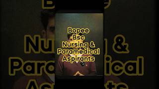 Bopee Bsc Nursing Important Announcement #bscnursing #ytshorts #yt #shorts