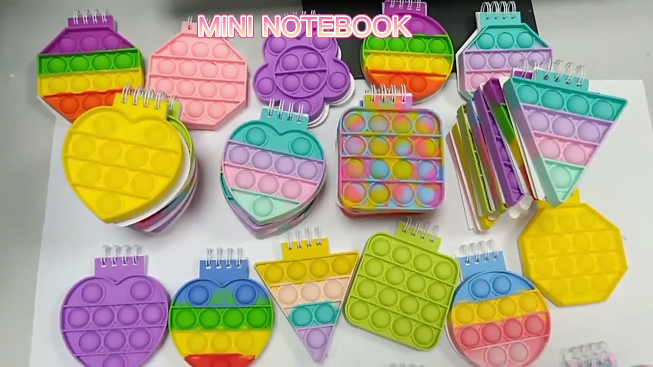 Tiktok Pop It Notebook A5 A6 MINI Pop Its Finger Bubble Silicone Cover Notebook