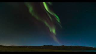 aurora borealis: timelapse under the 70' latitude north