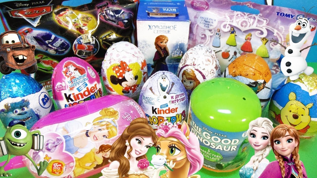 МУЛЬТИКИ DISNEY Mix! Принцессы ДИСНЕЙ, Холодное сердце, Винни Пух Sweet Box, Kinder Surprise Eggs