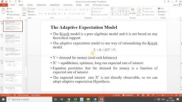 Adaptive Expectation Model Practical
