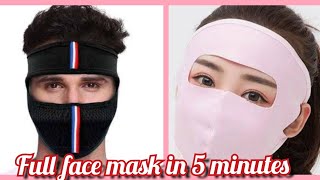 How to make full face mask from old t-shirt in just 5 minutes.