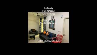 2BHK + Study flat for rent in Gaur City 2 Noida Extension Fully Furnished