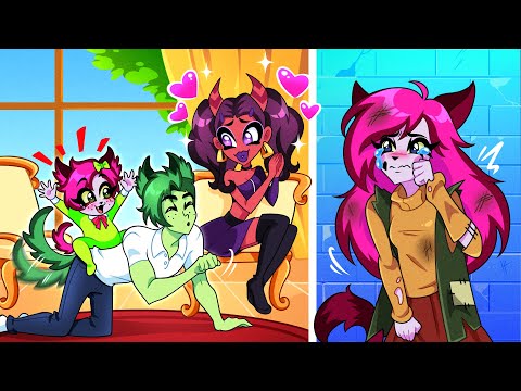 PINKY MOM LEFT ALONE || Rich Vs Broke Story by Animazing