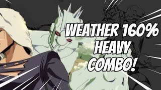 Weather Report 160% combo Unsafe ToD 3Bars to start - JoJo All Star Battle R