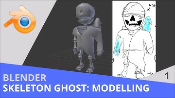 Blender 3D - Cartoon Skeleton Ghost - Part 1 Modelling