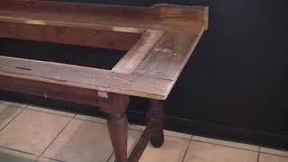 Antique 30 foot shuffleboard table assembled