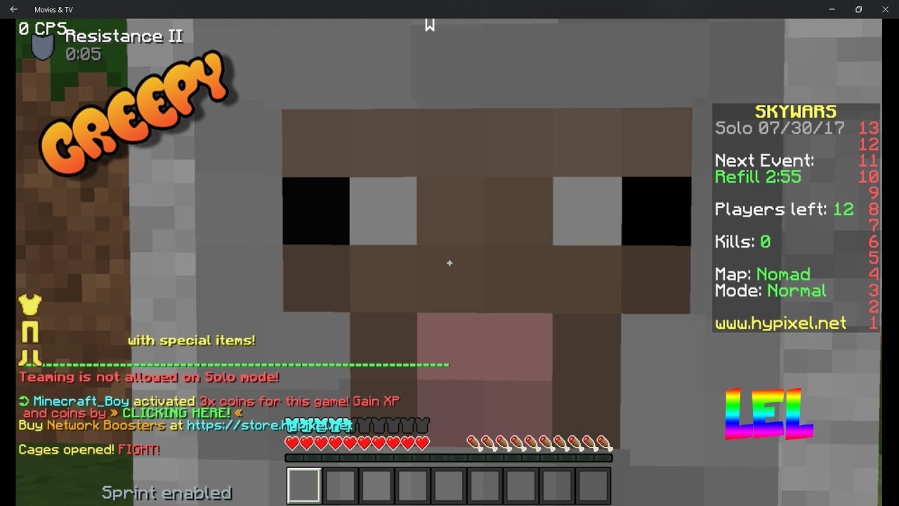 Creepy Sheep face [skywars minecraft with TBNRYudi