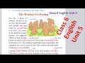 Class 6 English Unit 5 With All Exercise Class 6 English Unit 5 The Monkeys Go Fasting 