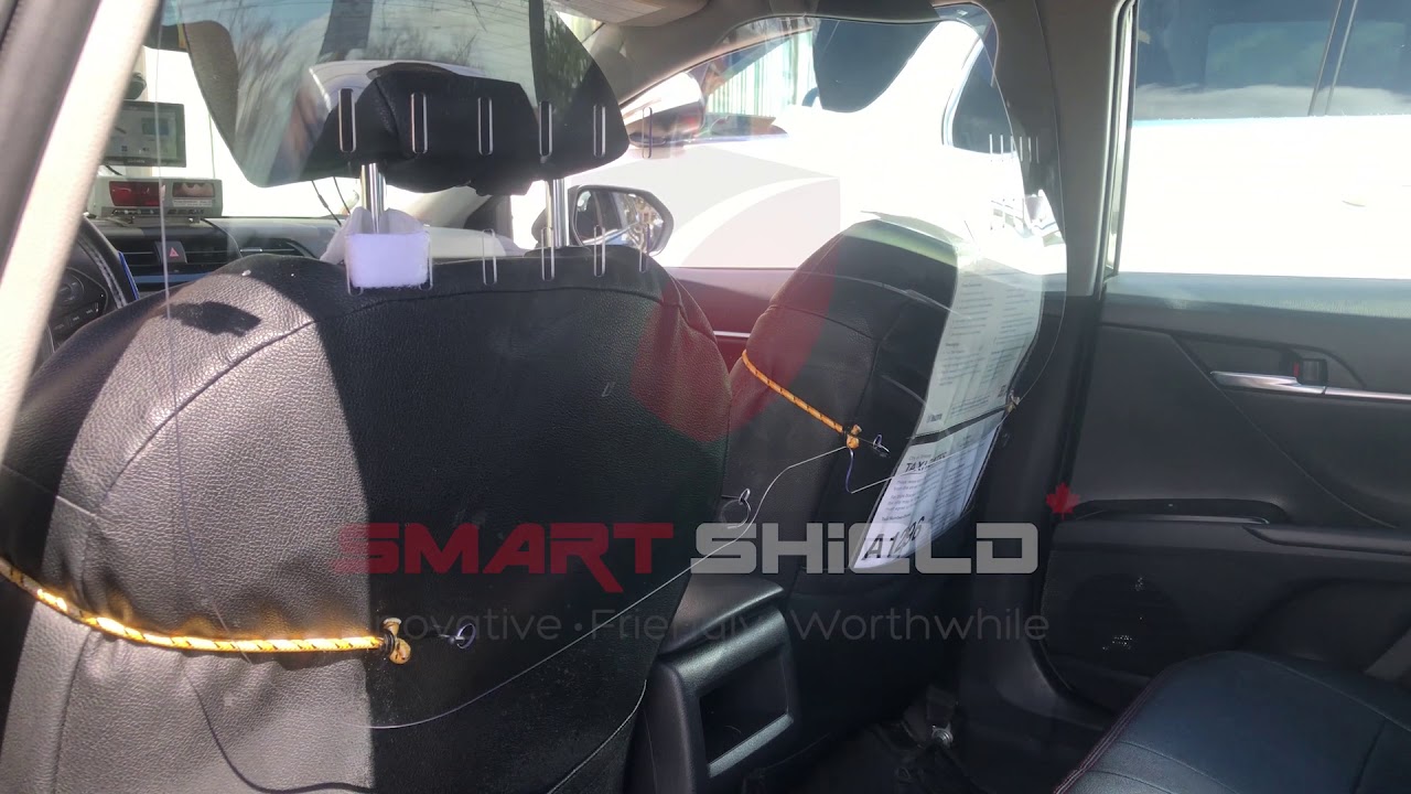 Customize sneeze Guard installed in Toyota Camry for Taxi Company.