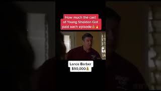 How much the cast of Young Sheldon got paid each episode. 🤑 #shorts
