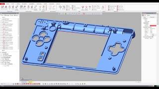 Nintendo DS case cover. 3D scanning + Reverse engineering. Example