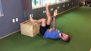 90-90 1 Leg Box Hamstring Bridge with Reach