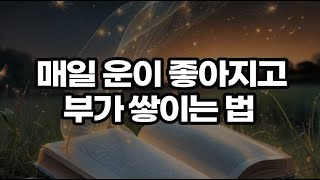 운 좋은 사람들은 매일 이렇게 부와 행운을 끌어당기는 에너지를 키운다 / 인생을 부와 행운으로 물들이는 법 모음 3편