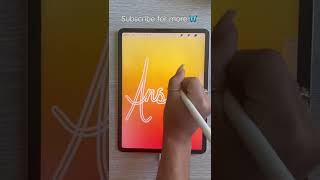 Procreate tutorial: Requested Personalise Name art for Ansleigh🖌🥰 #procreate #procreatetutorial