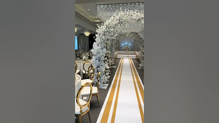 While & Gold wedding decoration #wedding #birthday #foryou #event #party #decor #shorts #fyp #love