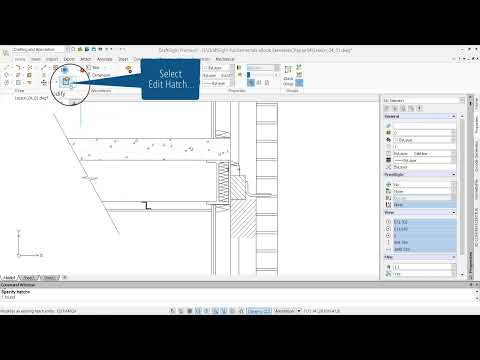 Working with Hatch and Edit Hatch - DraftSight Fundamentals - Lesson 4.1