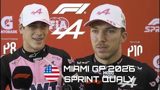 FRANCO COLAPINTO🇦🇷 PIERRE GASLY🇫🇷 SPRINT QUALY MIAMI GP 2026 FRANCO P8 PIERRE P10 ALPINE F1