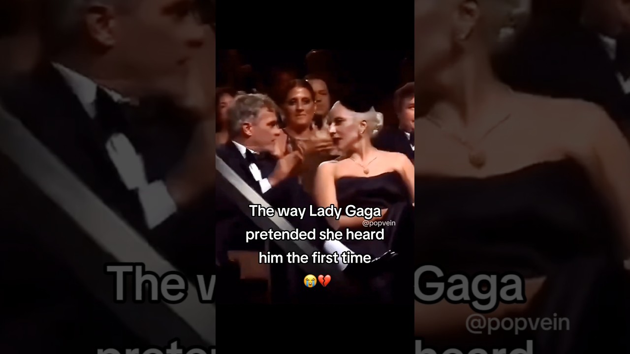 The way Lady Gaga pretended she heard him the first time 😭💔