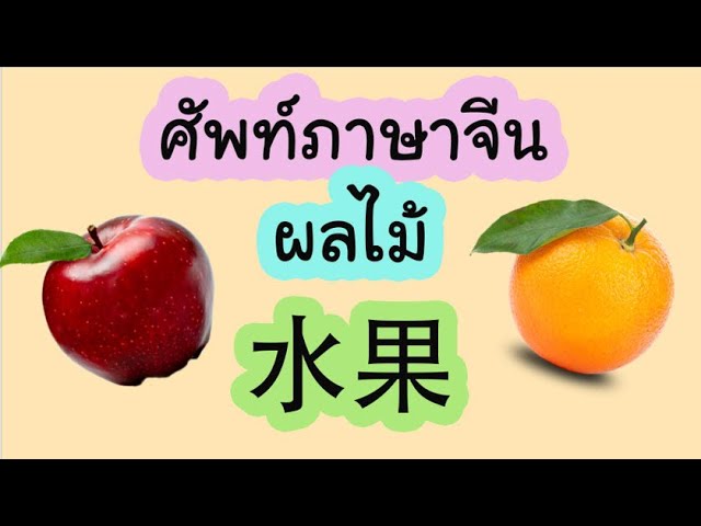 คำศัพท์ภาษาจีน ผลไม้ 水果 - Youtube