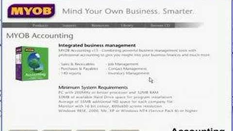 Installing MYOB