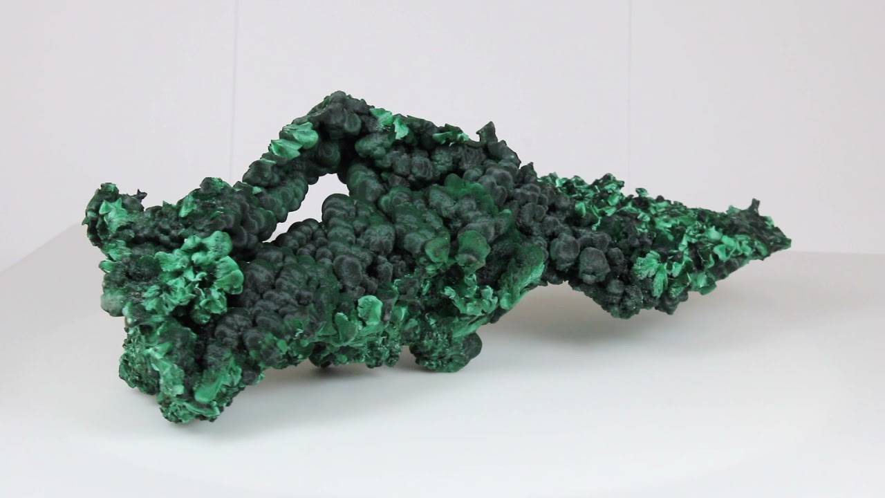 11.5" Silky, Botryoidal Malachite Cluster - Congo - Specimen 