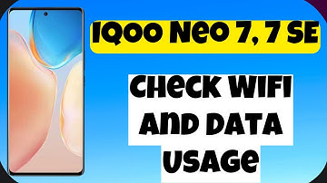 IQOO Neo 7, 7 SE Check Wifi and Data Usage || Data usage setting || How to check daily data usage