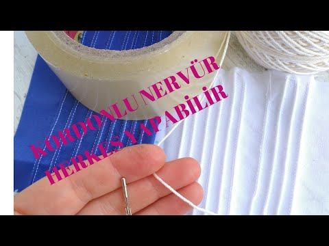 KORDONLU NERVÜR HERKES YAPABİLİR 💯#dikisteknikleri #sewing #diy