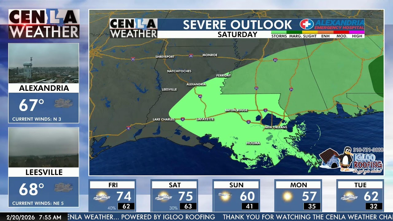 Cenla Weather 24/7 Live Channel