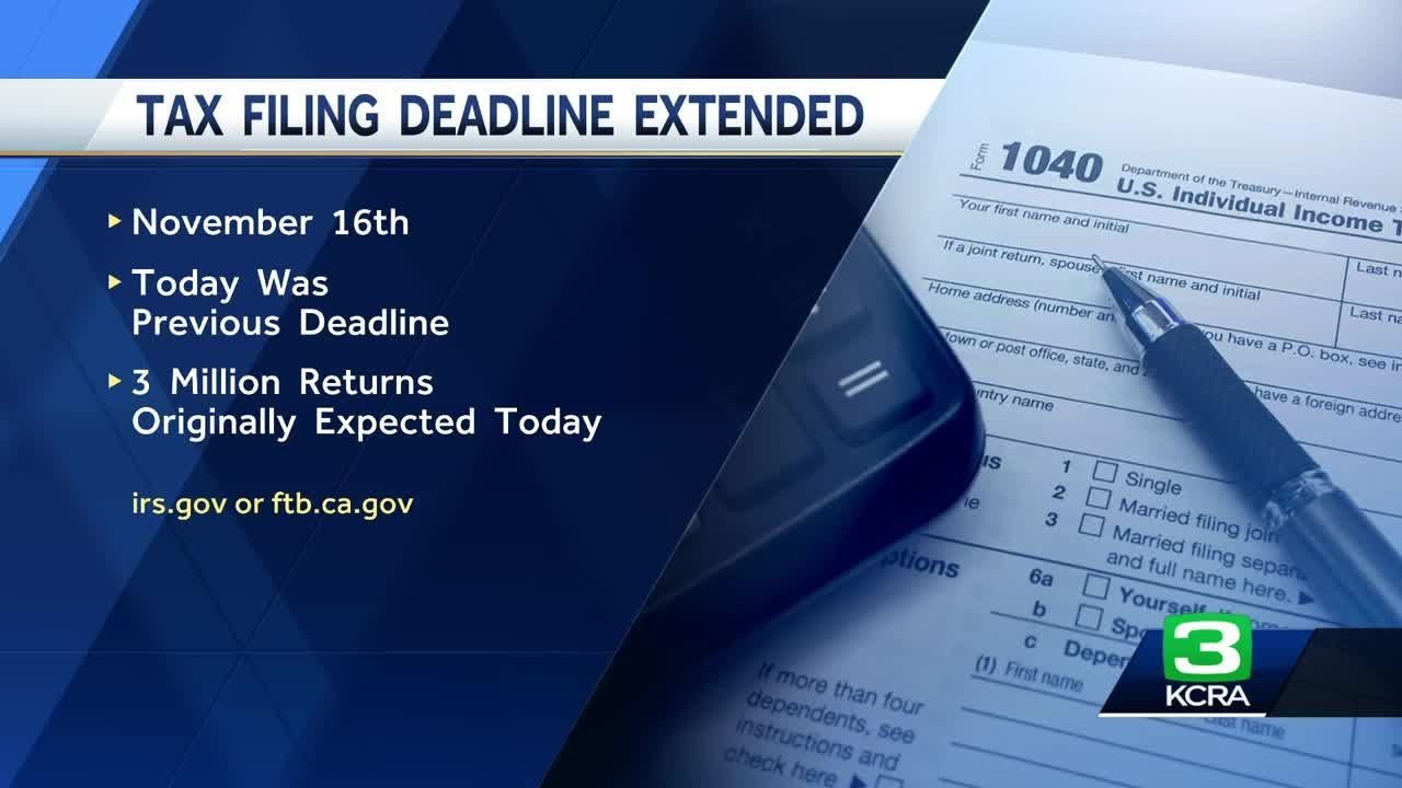 IRS extends taxfiling and taxpayment deadline to Nov. 16 for