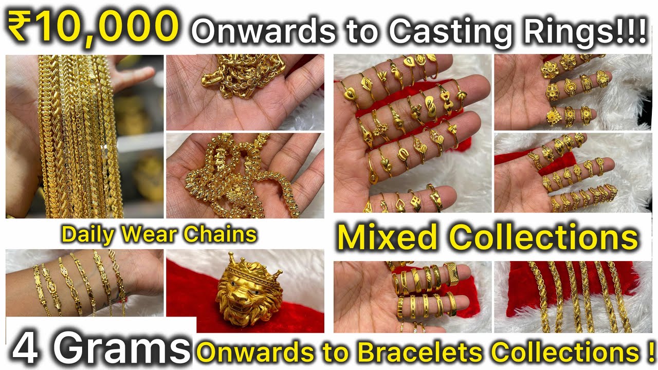 ₹10,000 to Women & Men Rings /Dailywear Chains /4 Grams Bracelets @Navaratnajewellers 