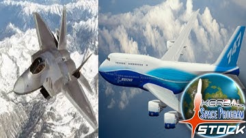 Kerbal Space Program ::Stream:: Stock replicas (F22 and 747)
