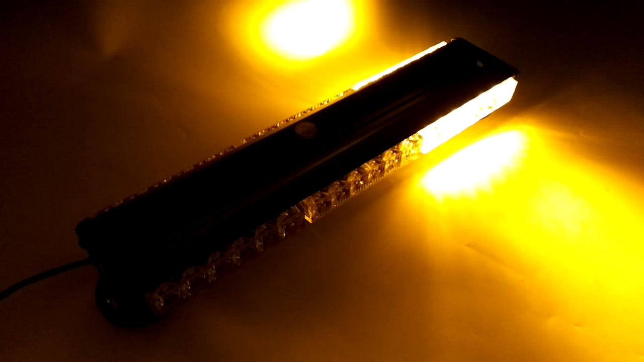 NIGHT VIDEO 108W 36 LED DOUBLE SIDE FLASH WORK LIGHT BAR BEACON ...